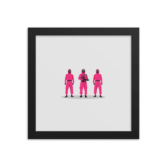 Squid Game Illustration 1 - Framed poster 10x10"