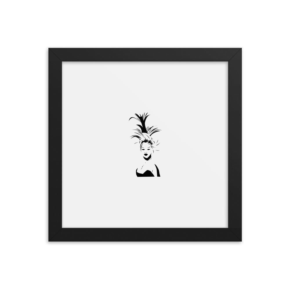 Rihanna x Perfect Magazine Illustration - Framed poster 10x10"