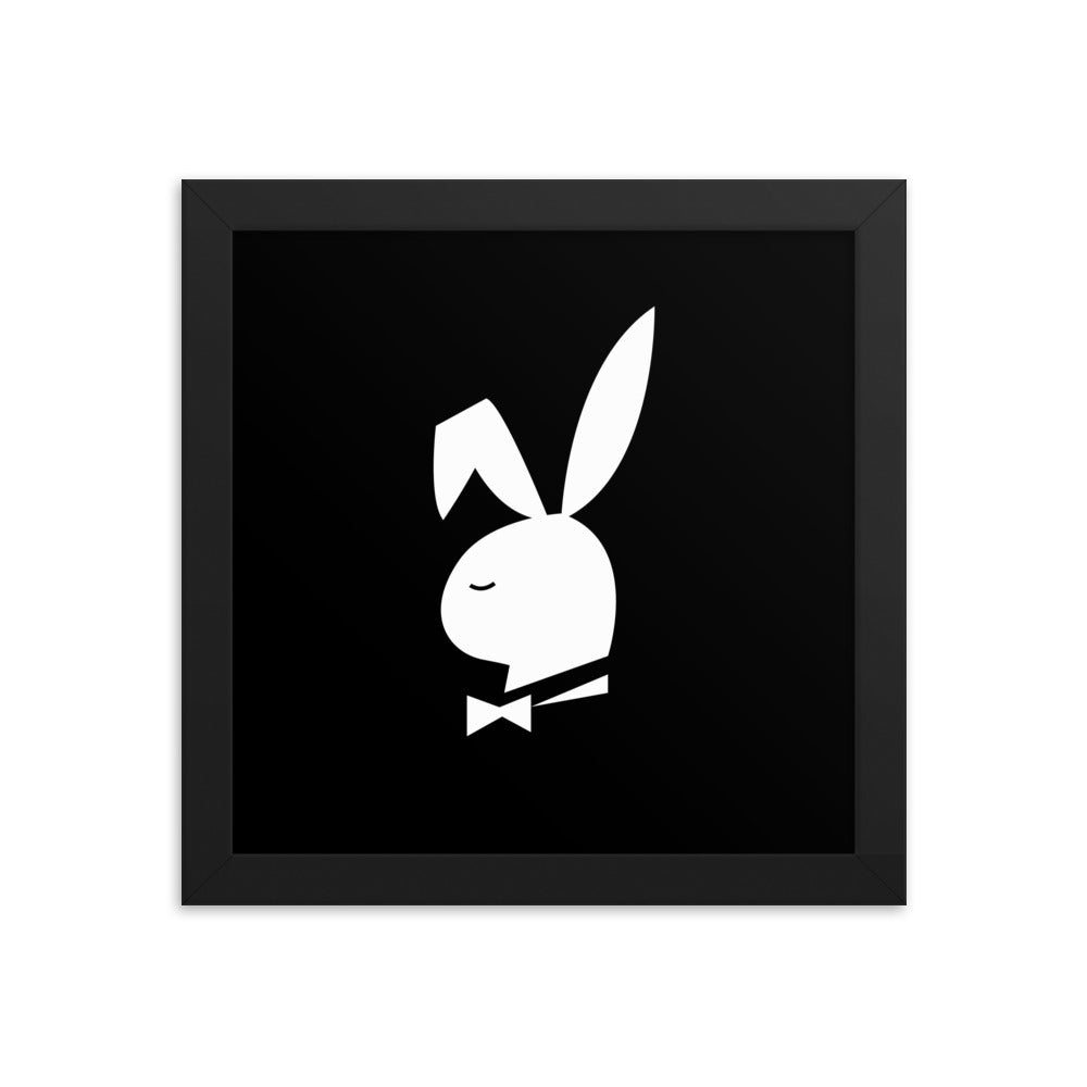 Playboy Bunny Illustration - Framed poster 10x10"